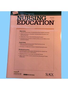 Journal Nursing Education June 2019 Resiliency Flipped Classroom Collaboration